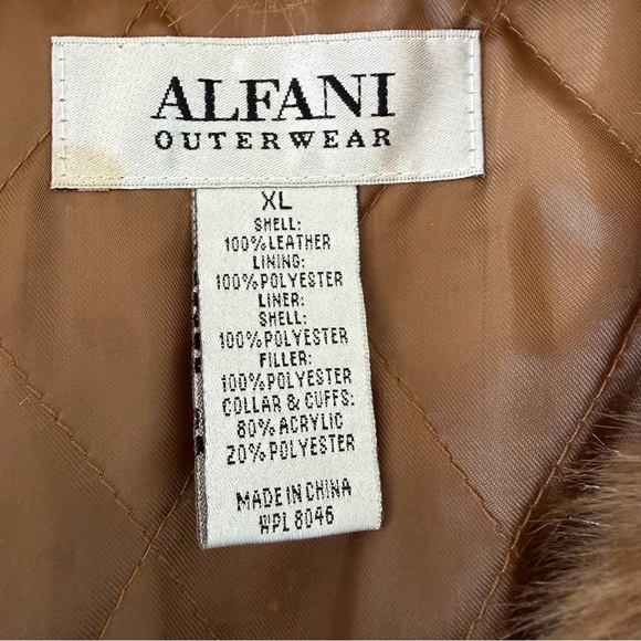 Alfani Suede Cropped Jacket with Removable Fur Trim size XL - Picture 5 of 6